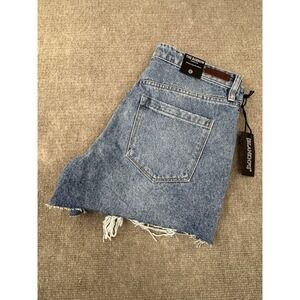 VTG Blanknyc The Barrow Cut Off Shorts Womens 28 Blue Denim Distressed Raw Hem
